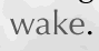 wake