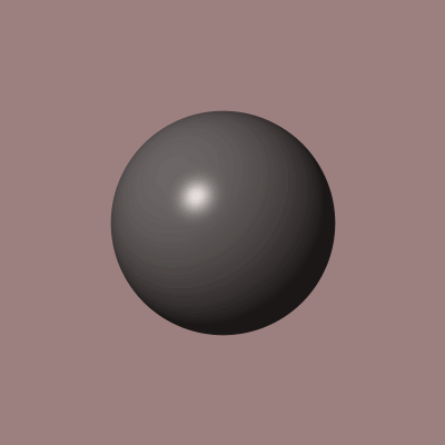 The sphere turns red.